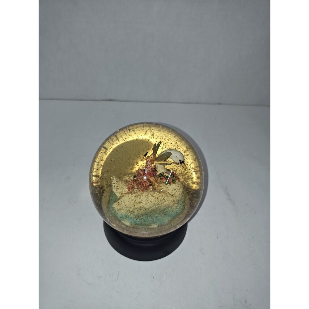 Nordstrom Vintage Snowglobe Pixie Fairy On Swan Snow E. Blossom Holiday 2004